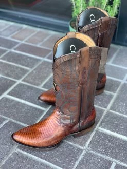 Cuadra Antique Honey Lizard Semi Oval Toe Cowboy Boots 12 Cuadra Antique Honey Lizard Semi Oval Toe Cowboy Boots -Guadalajara Western Wear IMG 7963