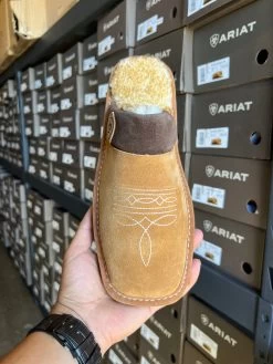 Silversmith Square Toe Men's Slippers (Chesnut/Chocolate) 7 Silversmith Square Toe Men's Slippers (Chesnut/Chocolate) -Guadalajara Western Wear IMG 8092