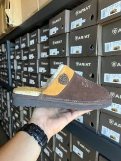 Silversmith Square Toe Men's Slippers (Chocolate/Chesnut) -Guadalajara Western Wear IMG 8097