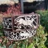 El Toro Lazer Cut Leather Belt - Cafe (Brown) / Blanco (White) -Guadalajara Western Wear IMG 8240