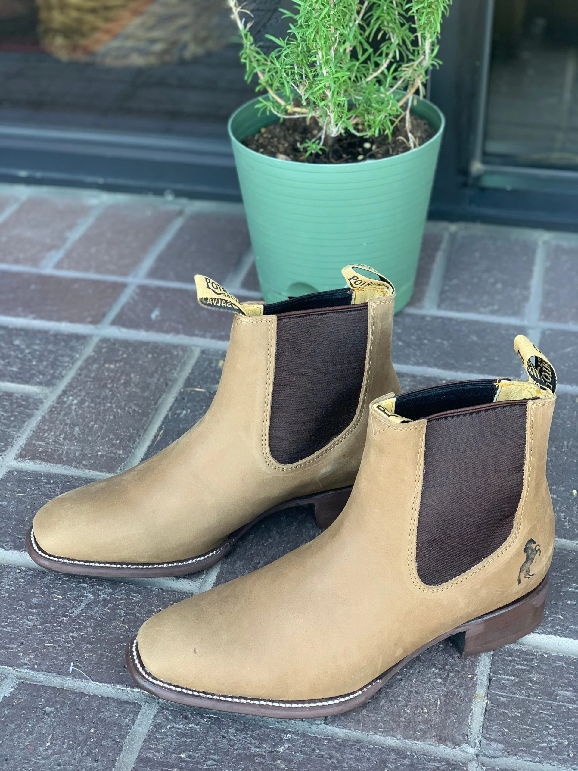 Crazy Horse Leather Sole Botin Charro 3 Crazy Horse Leather Sole Botin Charro