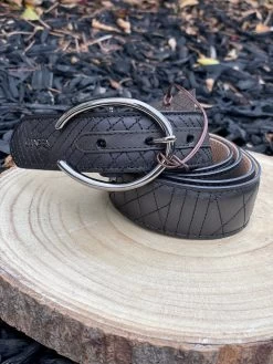 Cuadra Crust Gris Leather Belt