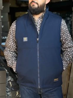 Ariat Men's Rebar DuraCanvas Blue Vest