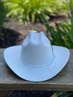 Stetson 6x Spartan Premium White Diamante Negro Cowboy Felt Hat Sinaloa (Copa Chica Falda/Brim 3.5") -Guadalajara Western Wear IMG 9553 1