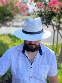 Somher Unisex Straw Hat (White/Black) -Guadalajara Western Wear IMG 9564