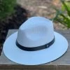 Somher Unisex Straw Hat (White/Black)