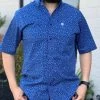 Ariat Berkeley Blue Depths Classic Fit Short Sleeve Shirt -Guadalajara Western Wear IMG 9591