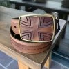 Cuadra Almond Modern Cross Leather Belt -Guadalajara Western Wear IMG 9625