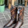 Wild West Faded Brown Ostrich European Square Toe Cowboy Boots -Guadalajara Western Wear IMG 9755