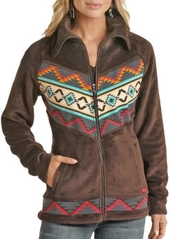 Women's Aztec Fur Jacket - Rock&Roll Denim -Guadalajara Western Wear PRWO92RZY0Z 95758
