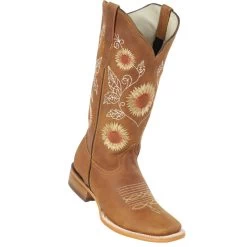 Quincy Wide Square Toe Western Cowgirl Boots - Q322G6231