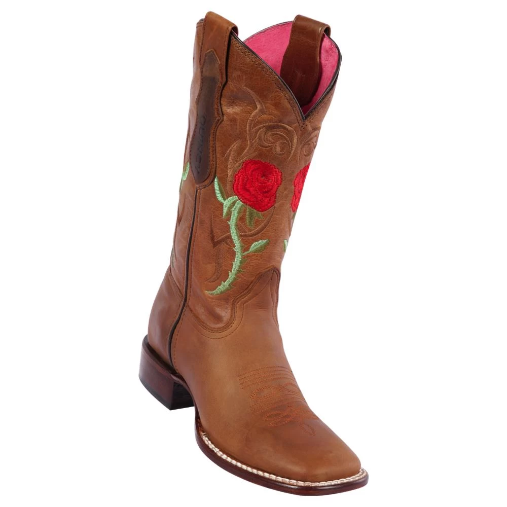 Quincy Wide Square Toe Western Cowgirl Boots - Q322R6251 3 Quincy Wide Square Toe Western Cowgirl Boots - Q322R6251