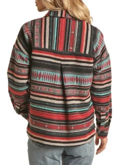 Women's Striped Shirt Jacket- Rock&Roll Denim -Guadalajara Western Wear RRWO92R03N AZ 45176