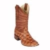 Los Altos Cognac Matte Piraruccu Wide Square Toe Cowboy Boots -Guadalajara Western Wear Untitled 13