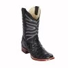 Los Altos Glossy Black Piraruccu Wide Square Toe Cowboy Boots -Guadalajara Western Wear Untitled 7