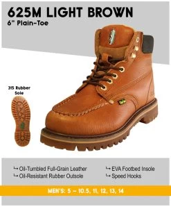 Cactus 625M Light Brown Soft Toe Work Boot
