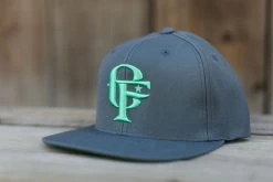 Cowboy Fresh Flat Brim Snapback Dark Grey/Mint