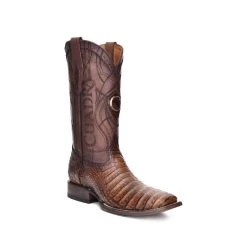 Cuadra Porto Maple Caiman Belly Wide Square Toe Cowboy Boot