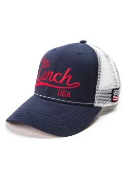 Cinch Navy Logo Trucker Cap -Guadalajara Western Wear mcc0038022 2 340 detail