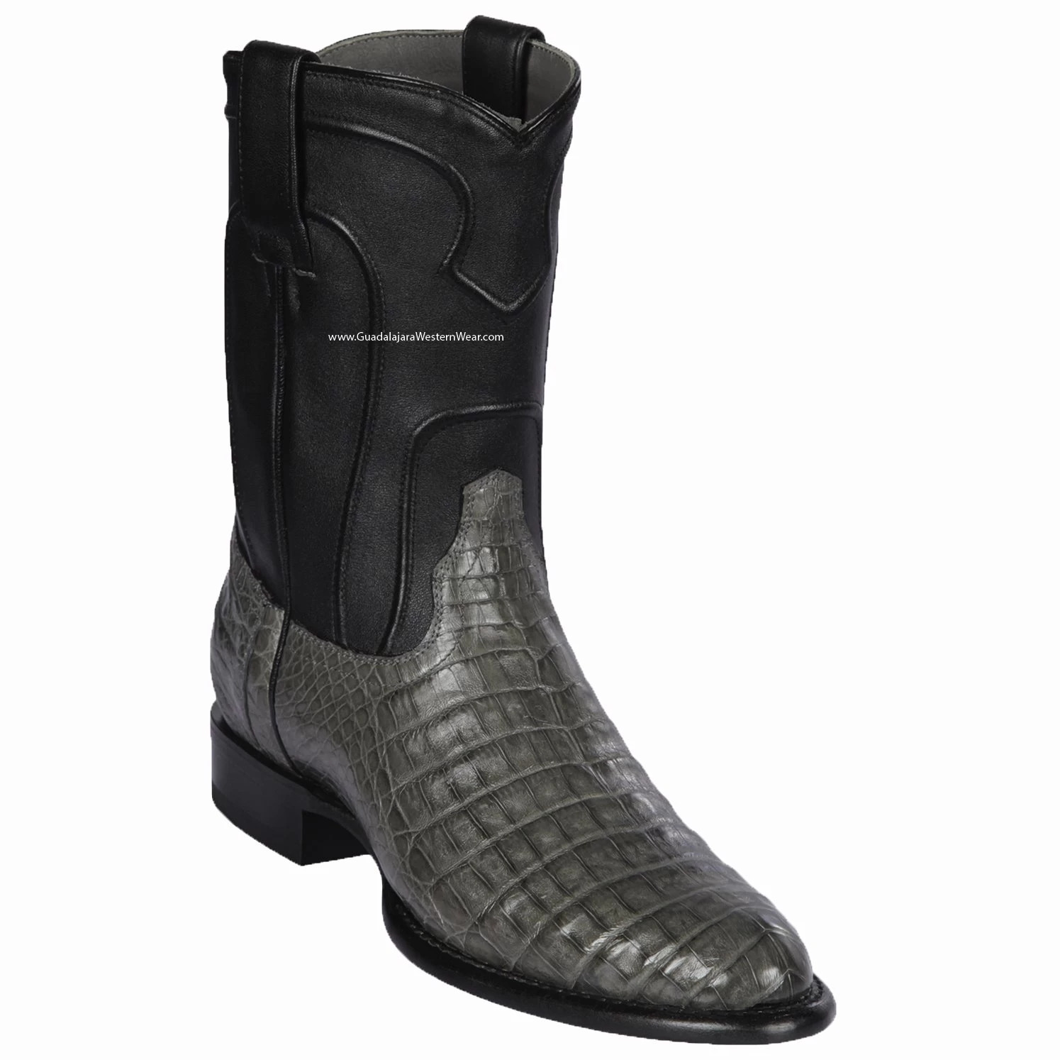 Los Altos Gray Caiman Belly Roper Cowboy Boots 3 Los Altos Gray Caiman Belly Roper Cowboy Boots