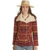 Powder River Ladies Serape Stripe Wool Coat