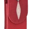 White Diamond Funda Mantarraya Perla Macho Leather Cell Phone Case - Roja -Guadalajara Western Wear whitediamand1312