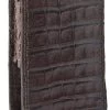 White Diamond Funda Cocodrilo Leather Cell Phone Case - Brown -Guadalajara Western Wear whitediamand1321
