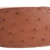 White Diamond Avestruz Leather Belt - Cognac -Guadalajara Western Wear whitediamand1681