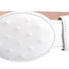 White Diamond Avestruz Imitation Leather Belt -Blanco