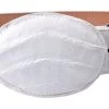 White Diamond Caiman Belly Imitation Leather Belt - Blanco -Guadalajara Western Wear whitediamand1846