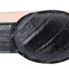 White Diamond Caiman Belly Imitation Leather Belt - Negro -Guadalajara Western Wear whitediamand1848