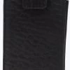 White Diamond Bull Shoulder Leather Cell Phone Case - Negro